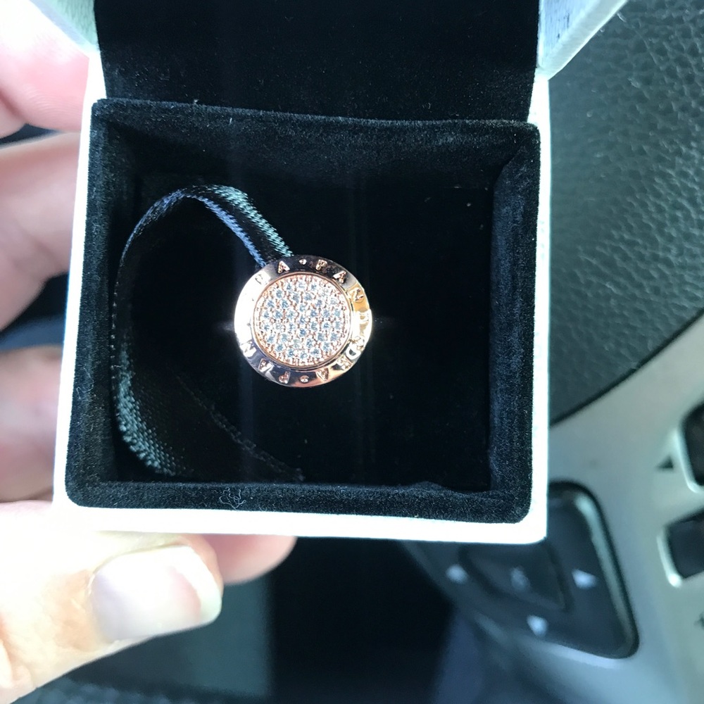 Authentic Rose Gold Pandora signature ring